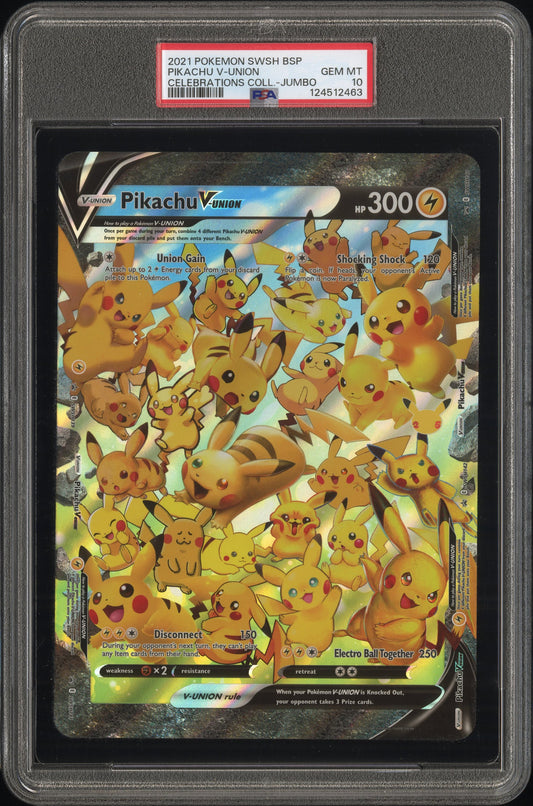 PSA 10 - Pikachu V-Union JUMBO Celebrations Collection Promo - Pokemon