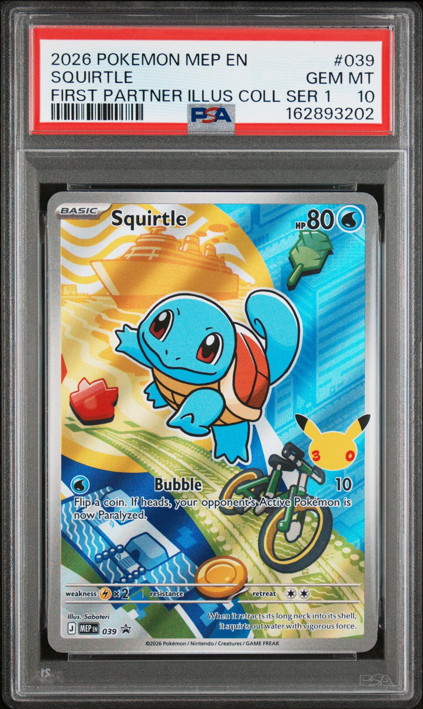 PSA 10 - Bulbasaur Charmander Squirtle [SEQ] First Partner Collection x200 - Pokemon