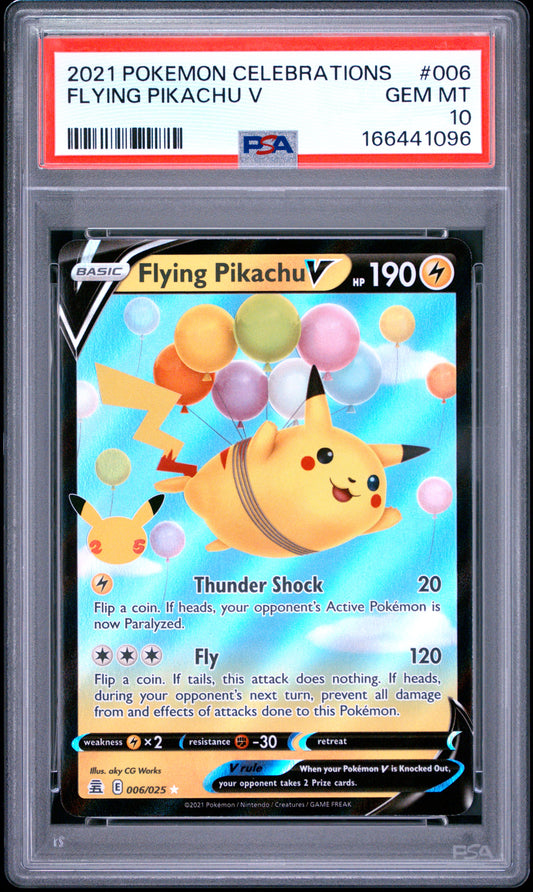 PSA 10 - Flying Pikachu V 006/025 SWSH Celebrations x096 - Pokemon