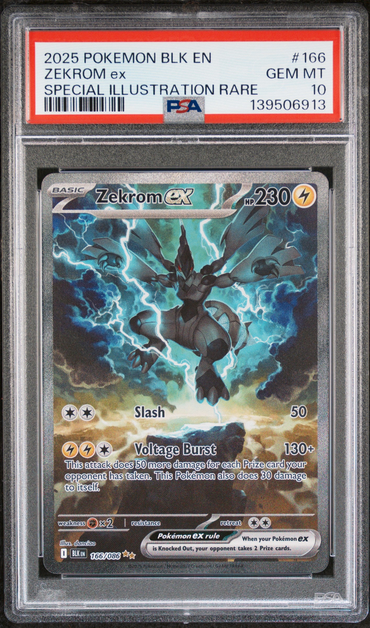 PSA 10 - Zekrom ex 166/086 SIR SV Black Bolt - Pokemon