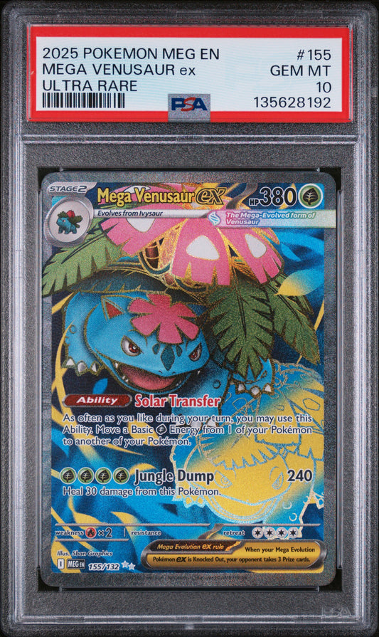 PSA 10 - Mega Venusaur ex 155/132 MEG Mega Evolutions - Pokemon