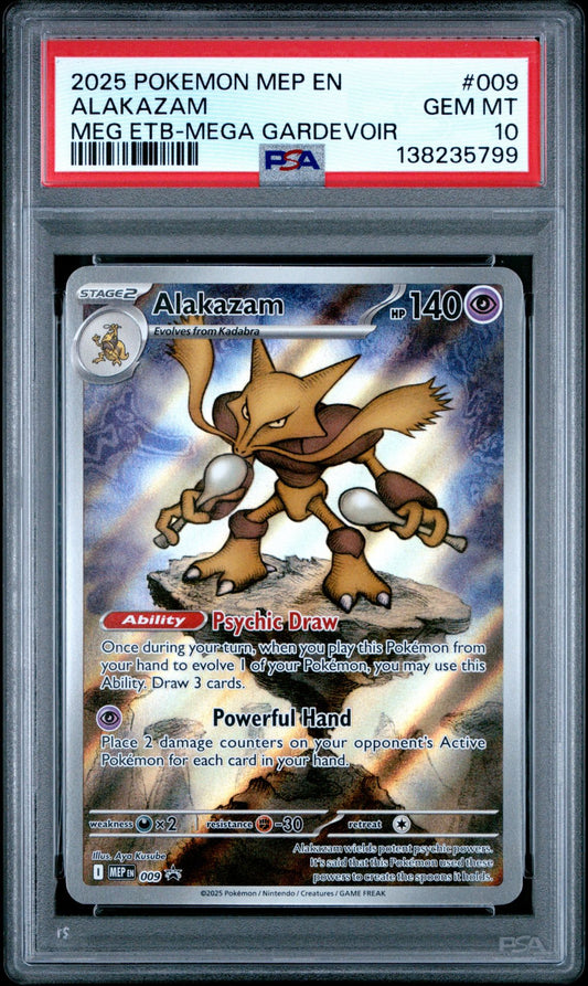 PSA 10 - Alakazam MEG009 Illustration Rare Mega Gardevoir ETB Promo - Pokemon