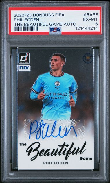 PSA 6 - Phil Foden Donruss Fifa Beautiful Game Auto 23-24 - Football