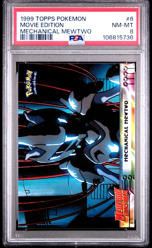PSA 8 - Mechanical Mewtwo #6 1999 TOPPS Movie Edition - Pokemon