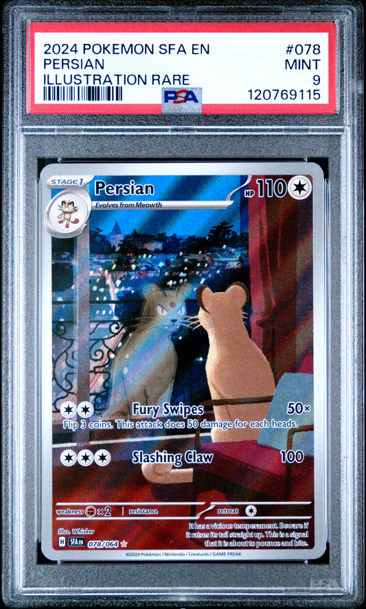 PSA 9 - Persian 078/064 Illustration Rare SV Shrouded Fable - Pokemon