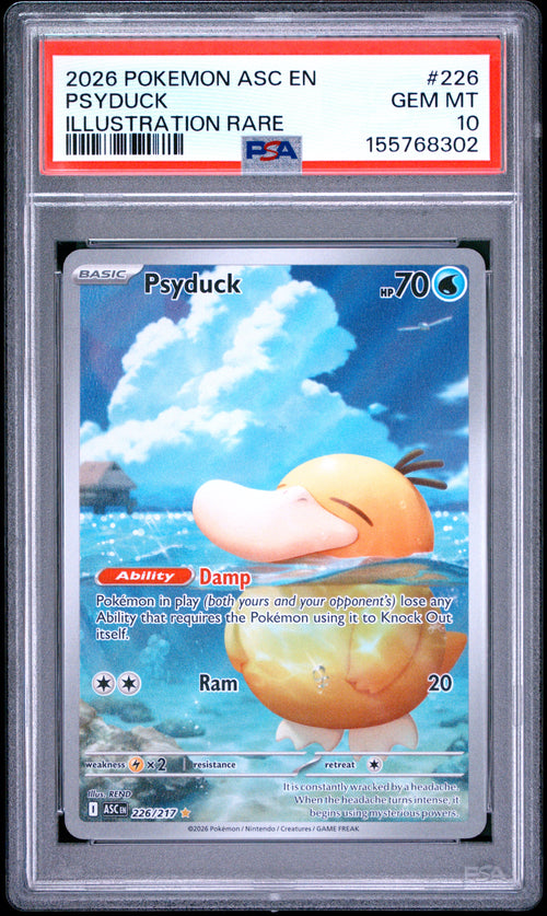 PSA 10 - Psyduck 226/217 IR ME Ascended Heroes x302 [JEC] - Pokemon