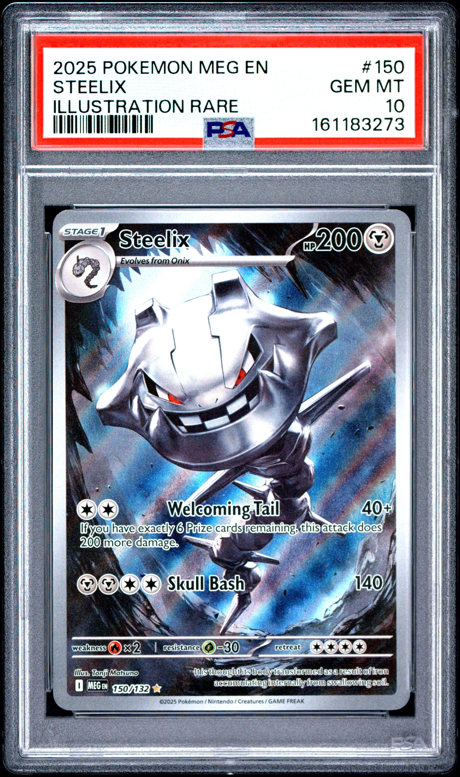 PSA 10 - Steelix 150/132 IR MEG Mega Evolution x273 - Pokemon