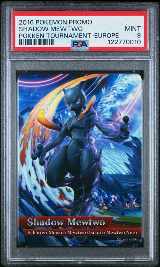 PSA 9 - Shadow Mewtwo 2016 Pokken Tournament Europe Promo - Pokemon