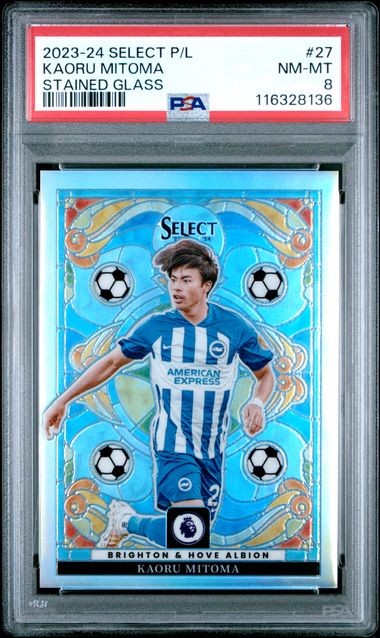 PSA 8 - Mitoma #27 Select Stained Glass 23-24 - Football