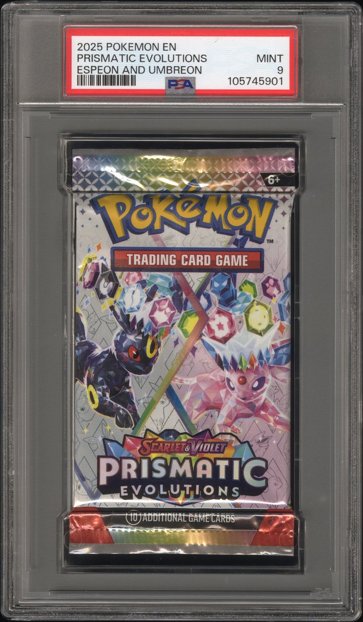 PSA 9 - Prismatic Evolutions (Umbreon Espeon) Foil Pack - Pokemon