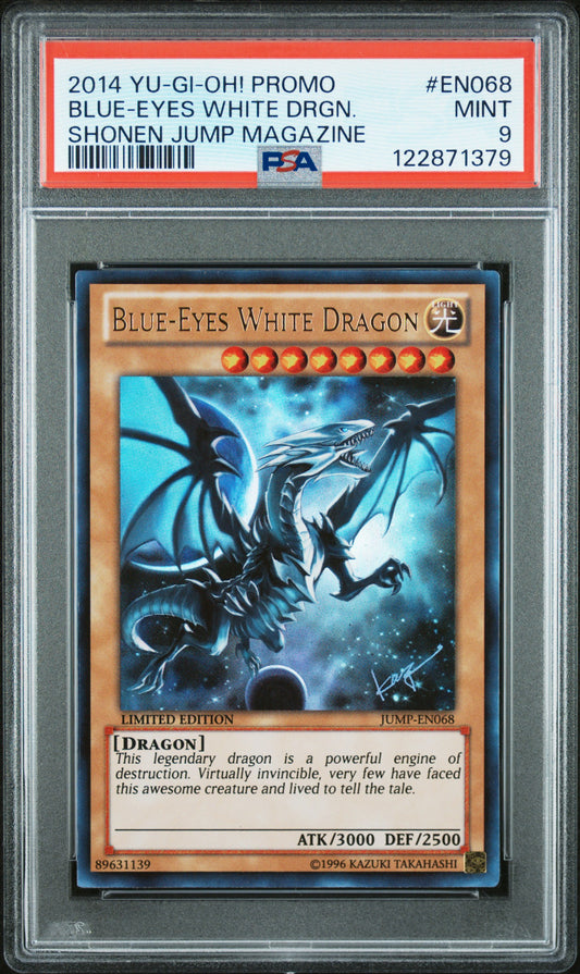 PSA 9 - Blue-Eyes White Dragon JUMP-EN068 Shonen Magazine Promo - Yu-Gi-Oh!