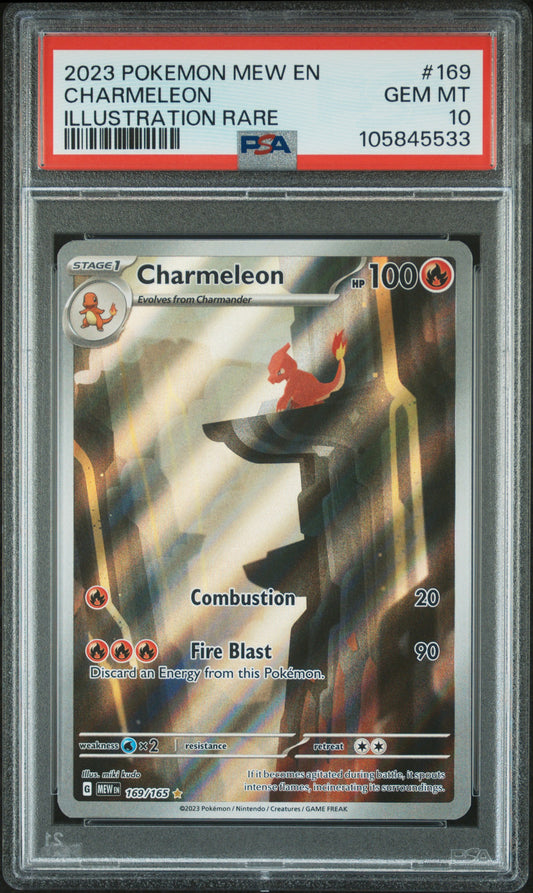 PSA 10 - Charmeleon IR 169/165 SV MEW English 151 - Pokemon