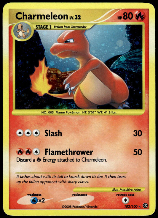 Charmeleon Holo 102/100 Secret Rare Stormfront Pokemon [NM] (1)
