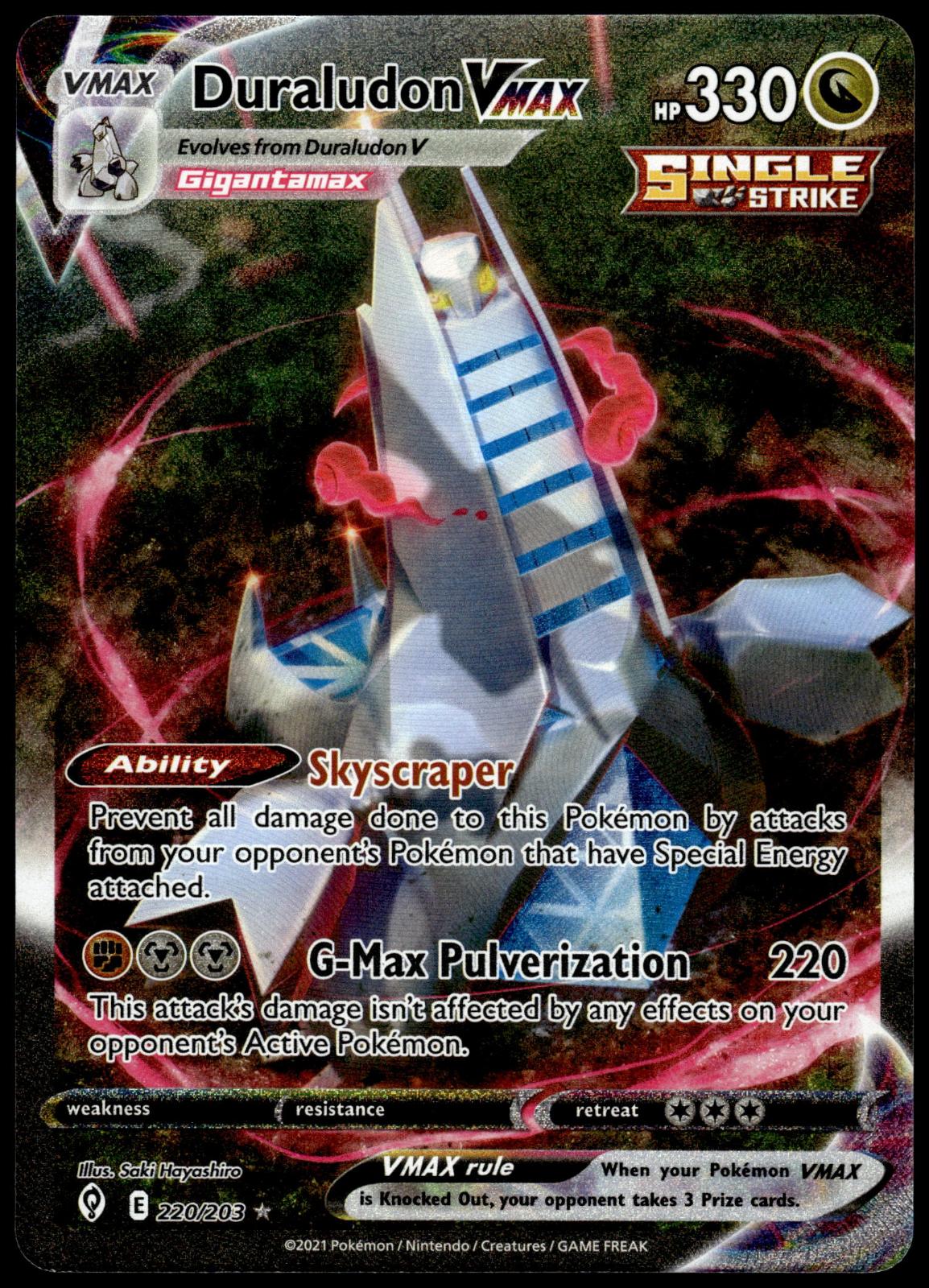 Duraludon VMAX 220/203 Alternate Art SWSH Evolving Skies Pokemon [NM] (1)