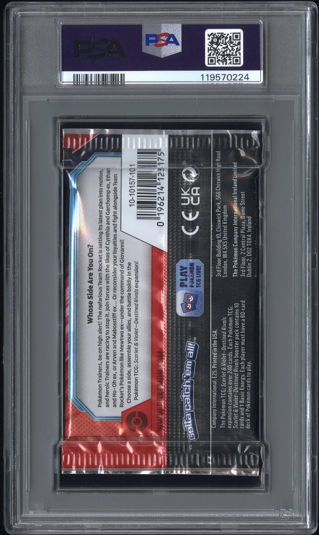 PSA 8 - Destined Rivals (Team Rocket Art) SV Foil Pack - Pokemon