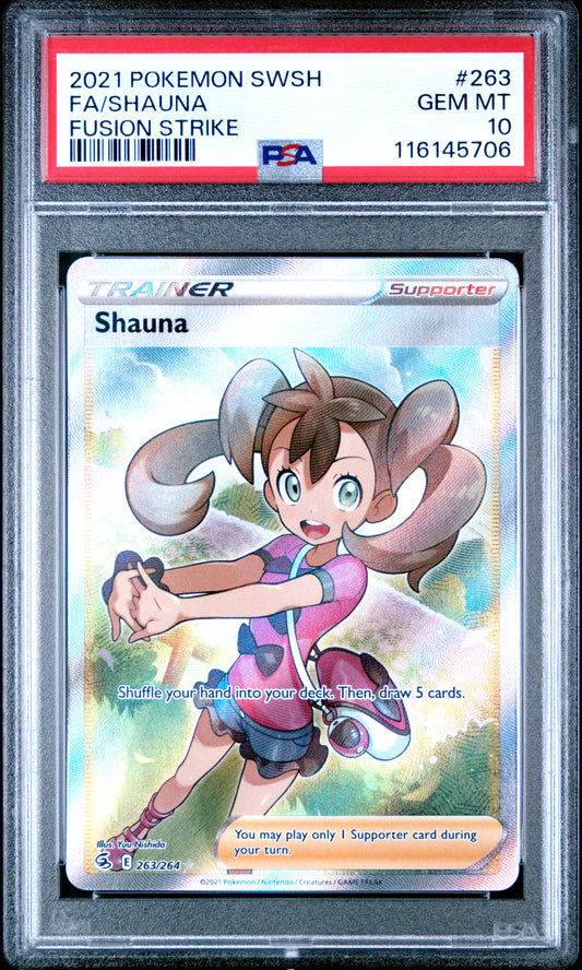 PSA 10 - Shauna 263/264 SWSH Fusion Strike - Pokemon