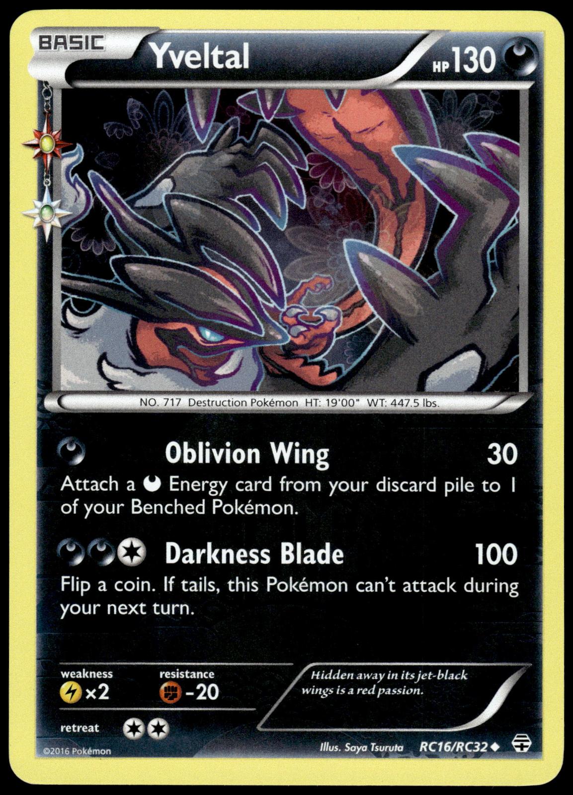 Yveltal 65/114 XY Generations Radiant Collection Pokemon [NM] (1)