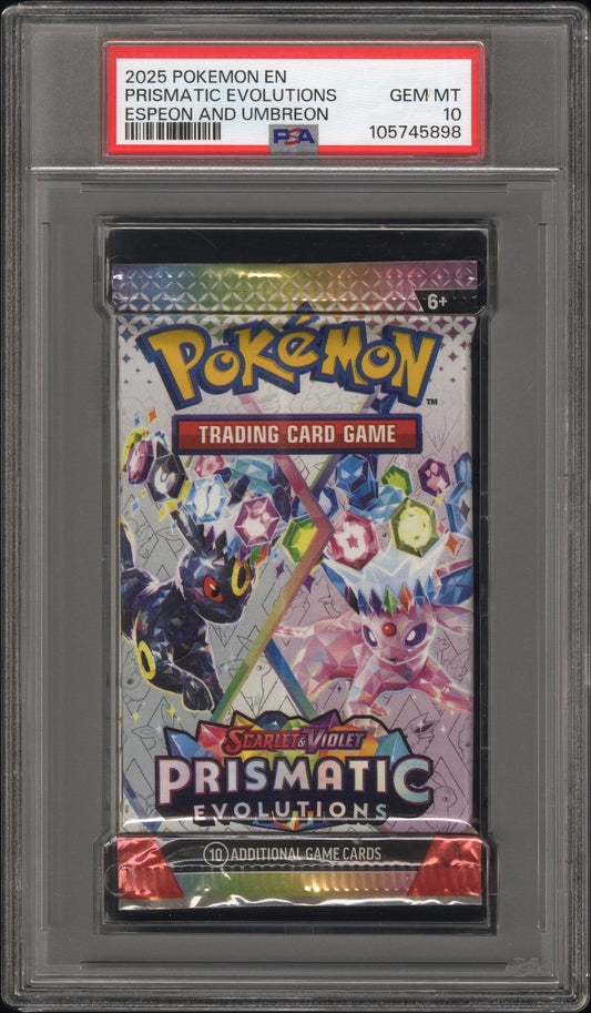 PSA 10 - Prismatic Evolutions (Umbreon Espeon) Foil Pack - Pokemon