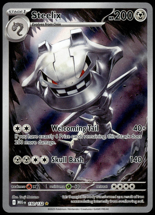 Steelix Holo 150/132 IR ME Mega Evolution Pokemon [NM] (1)