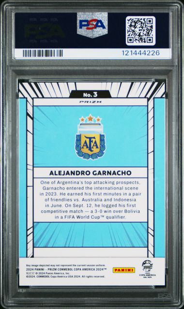 PSA 9 - Alejandro Garnacho Copa America 2024 Manga - Football