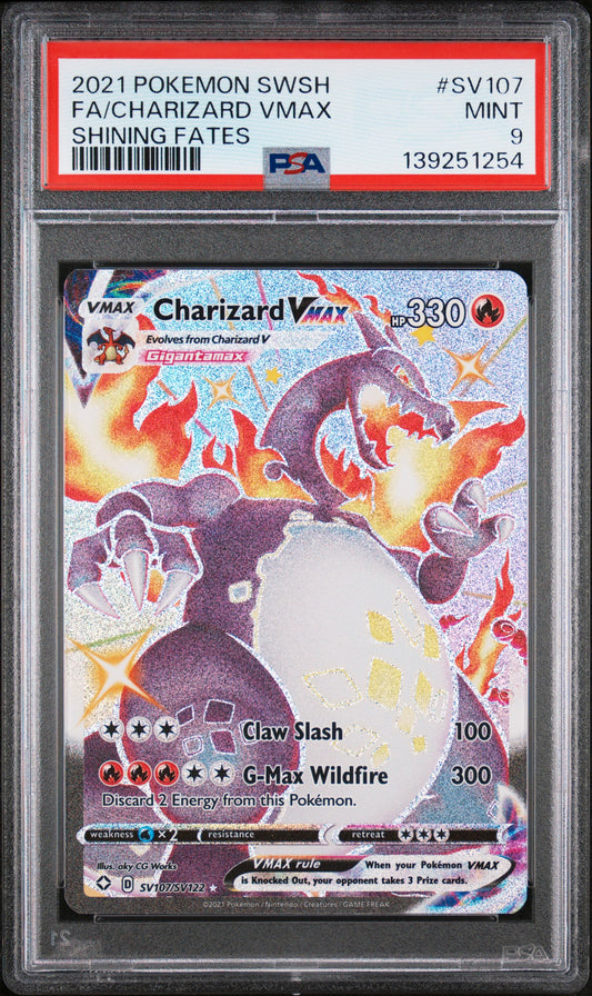 PSA 9 - Charizard VMAX SV107/SV122 Shining Fates - Pokemon