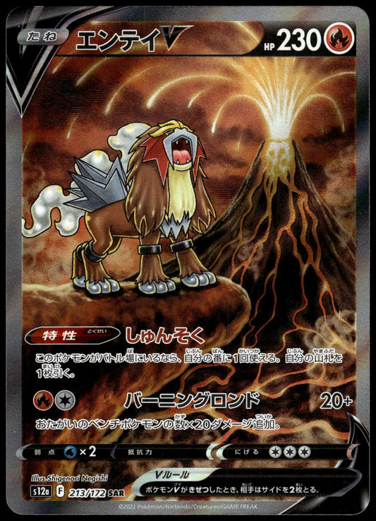 Entei V 213/172 SAR s12a VSTAR Universe Japanese Pokemon [NM] (1)