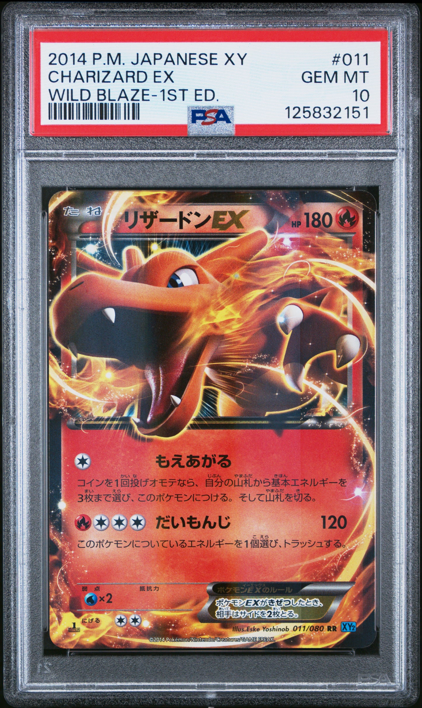 PSA 10 - Charizard ex 011/080 XY2 Wild Blaze 1st Edition - Pokemon
