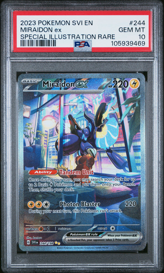 PSA 10 - Miraidon ex SIR 244/198 SV Base Set - Pokemon