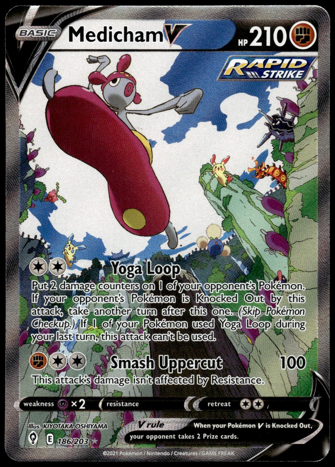 Medicham V 186/203 Alternate Art SWSH Evolving Skies Pokemon [NM] (1)
