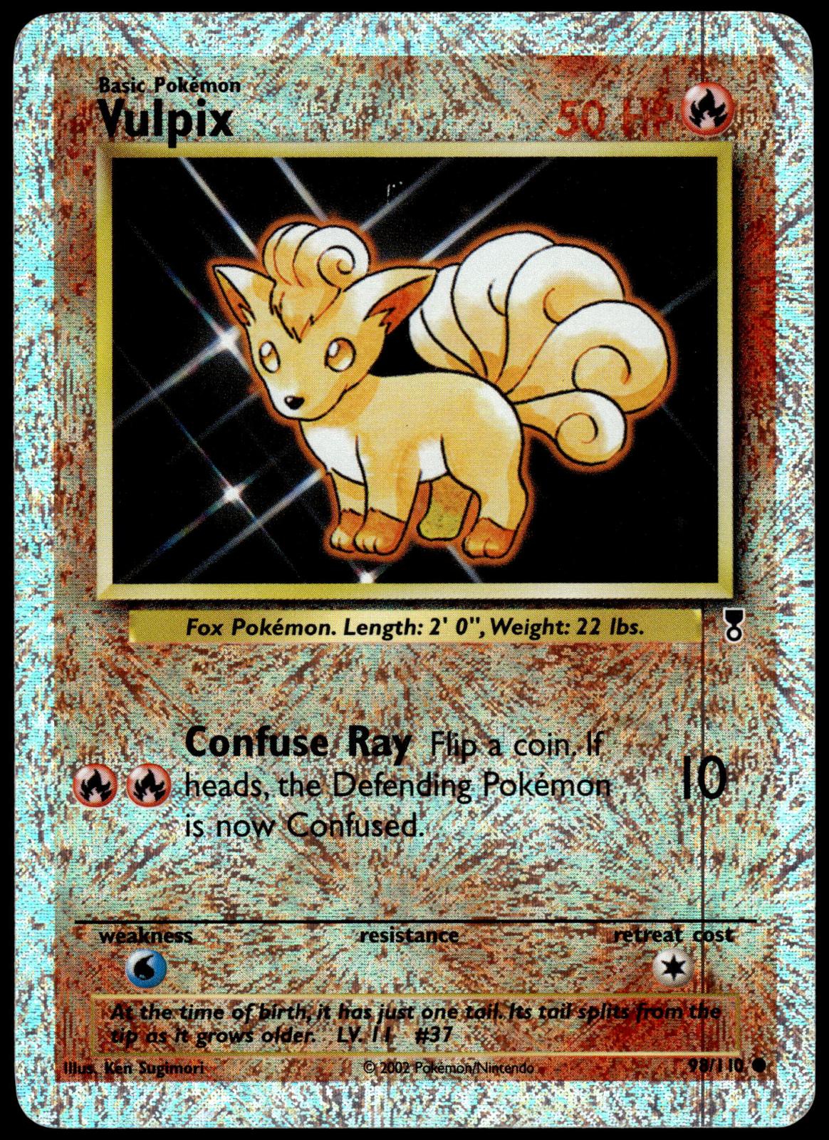 Vulpix Reverse Holo 98/110 WOTC Legendary Collection Pokemon [JEC] [PL]