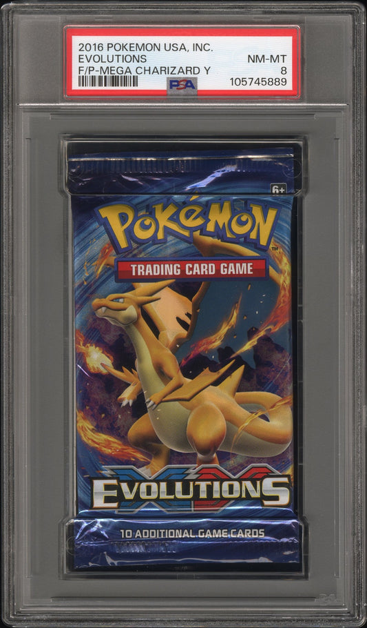 PSA 8 - XY Evolutions (Mega Charizard Y) Foil Pack - Pokemon