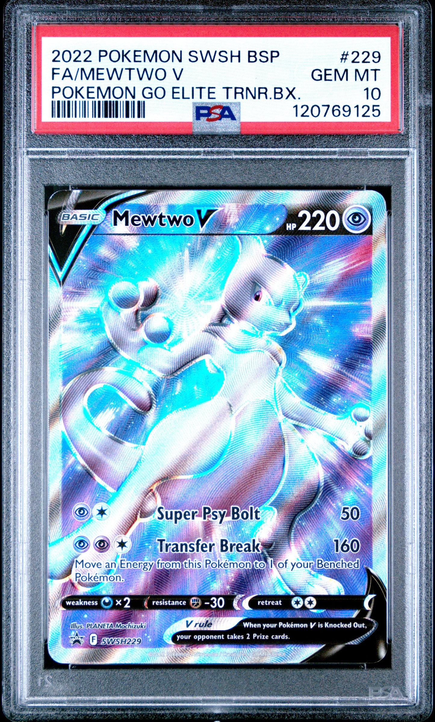 PSA 10 - Mewtwo V SWSH229 Pokemon GO ETB Promo - Pokemon
