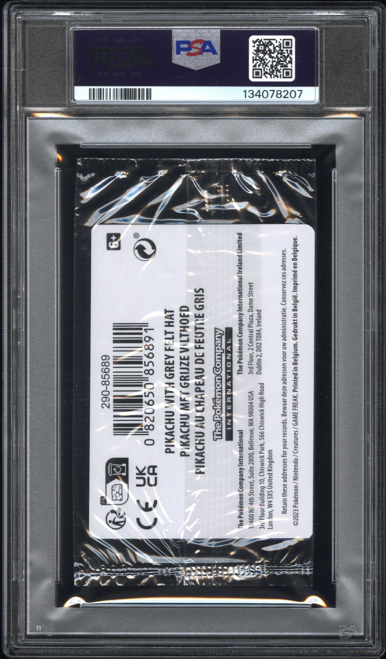 PSA 9 - SEALED Pikachu Grey Felt Hat SVP085 Van Gogh Promo x207 - Pokemon