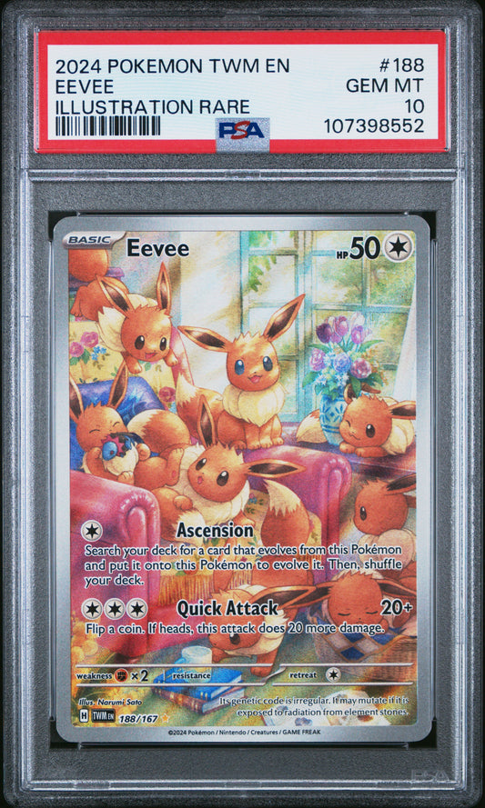 PSA 10 - Eevee IR 188/167 SV Twilight Masquerade - Pokemon