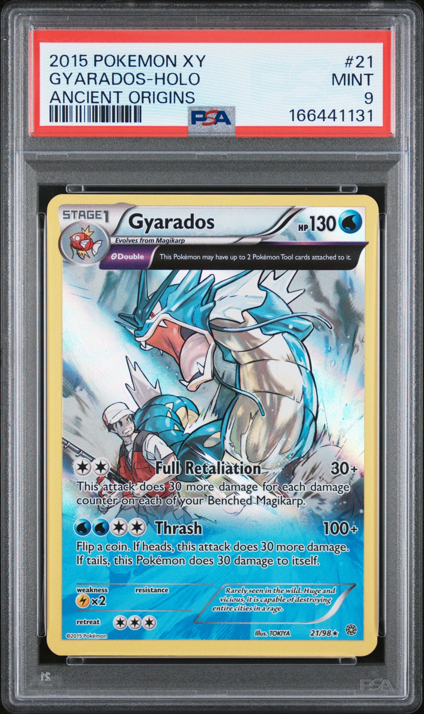 PSA 9 - Gyarados Holo 21/98 XY Ancient Origins x131 - Pokemon