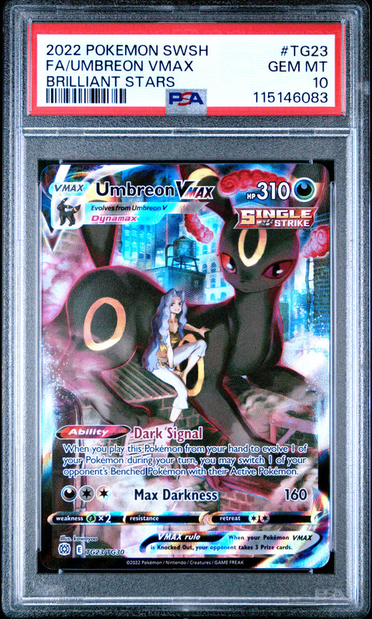 PSA 10 - Umbreon VMAX TG23/TG30 SWSH Brilliant Stars x083 - Pokemon