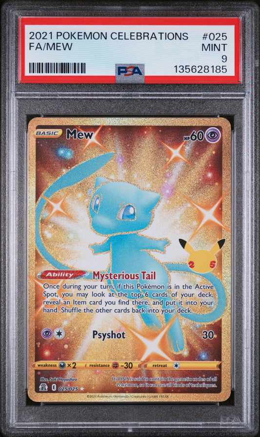 PSA 9 - Mew 025/025 SWSH Celebrations - Pokemon