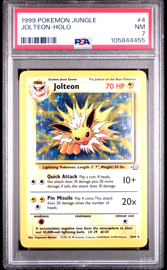 PSA 7 - Jolteon Holo 4/64 WOTC Jungle Unlimited - Pokemon