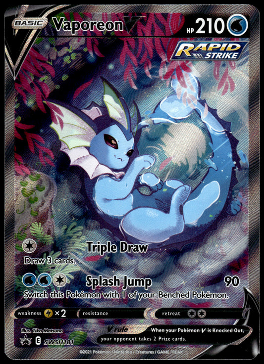 Vaporeon V SWSH181 Alt Art VMAX Premium Collection Promo [NM] (1)