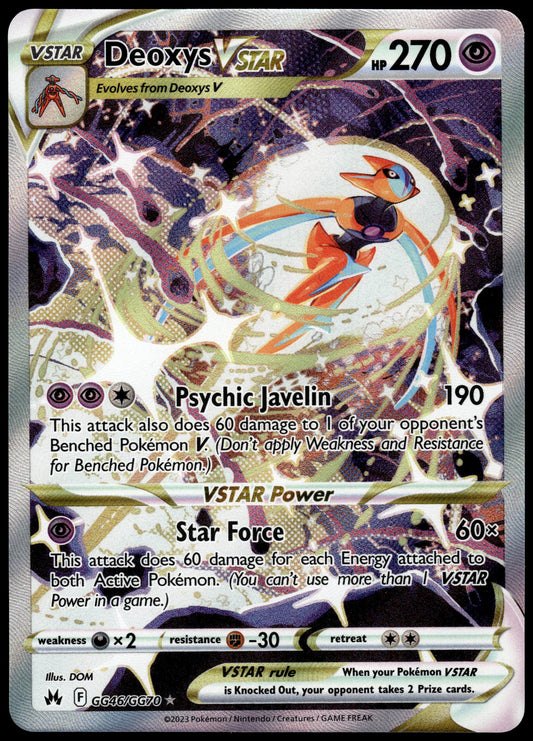 Deoxys VSTAR GG46/GG70 SWSH Crown Zenith Pokemon [NM] (1)