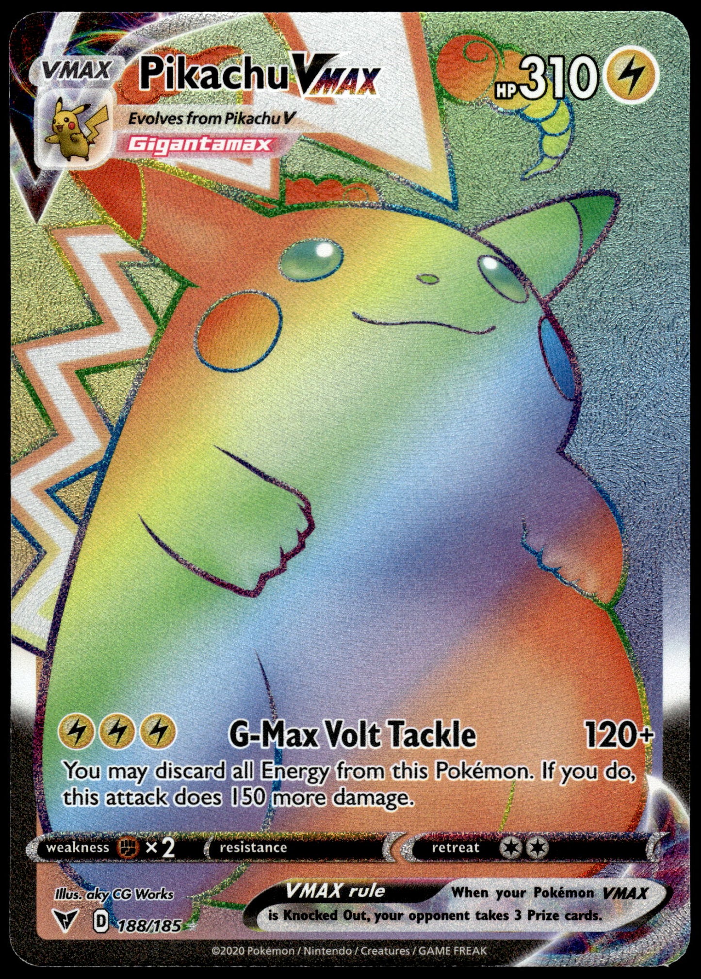 Pikachu VMAX 188/185 SWSH Vivid Voltage Pokemon [NM] (1)