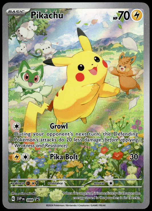 Pikachu SVP088 Paldea Adventure Chest Black Star Promo Pokemon [NM] (1)