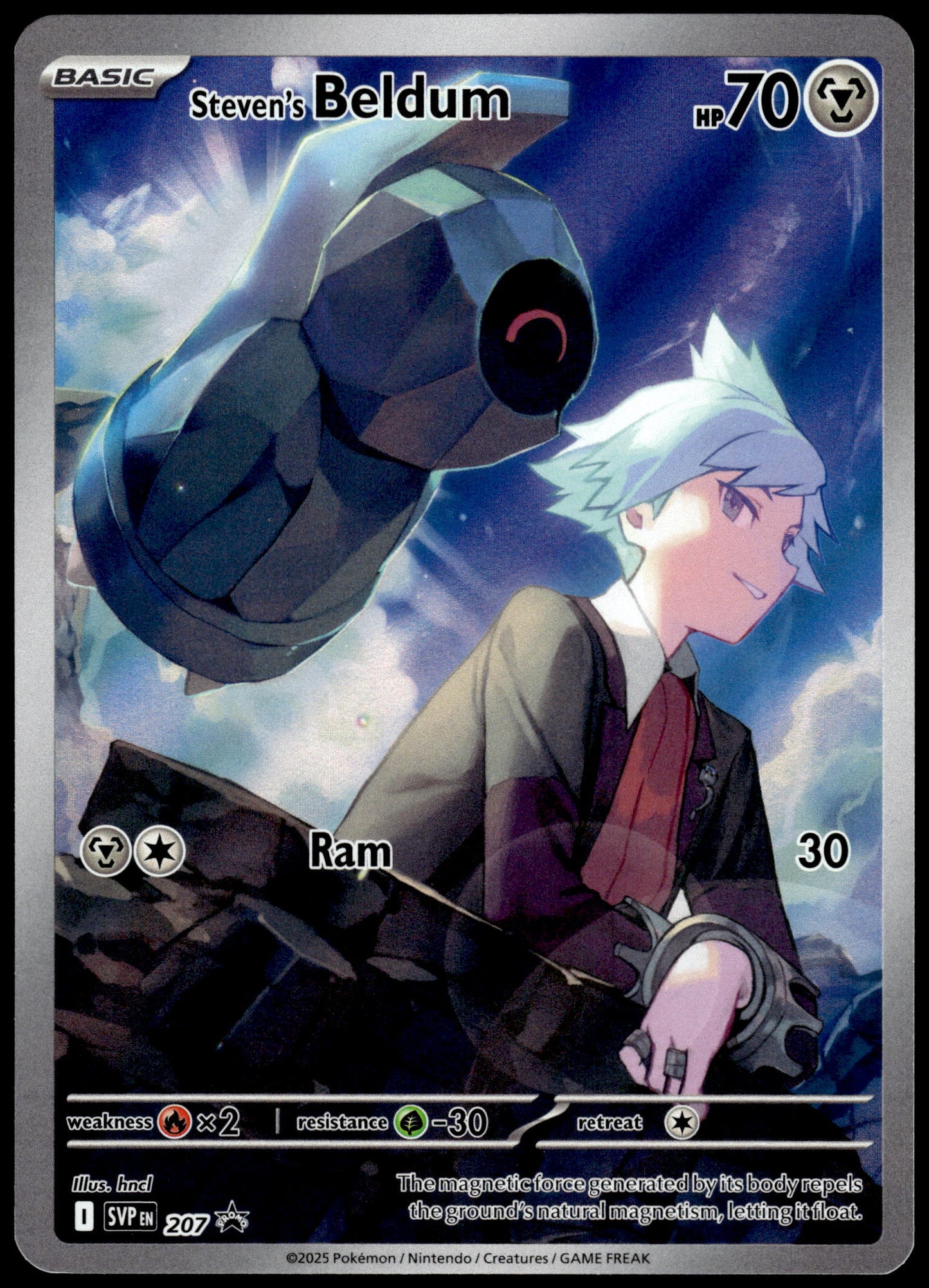Steven's Beldum SVP207 Illustration Rare Black Star Promo Pokemon [NM] (1)
