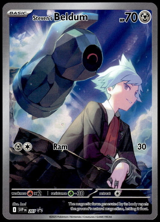 Steven's Beldum SVP207 Illustration Rare Black Star Promo Pokemon [NM] (1)