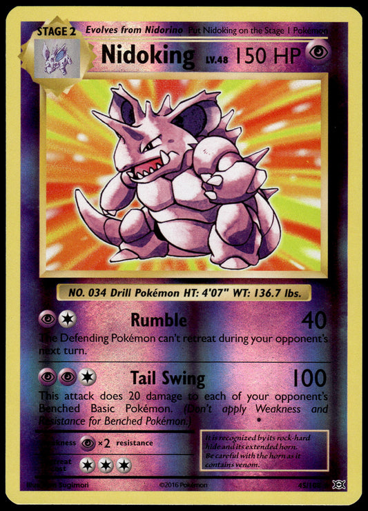 Nidoking Reverse 45/108 XY Evolutions Pokemon [NM] (1)