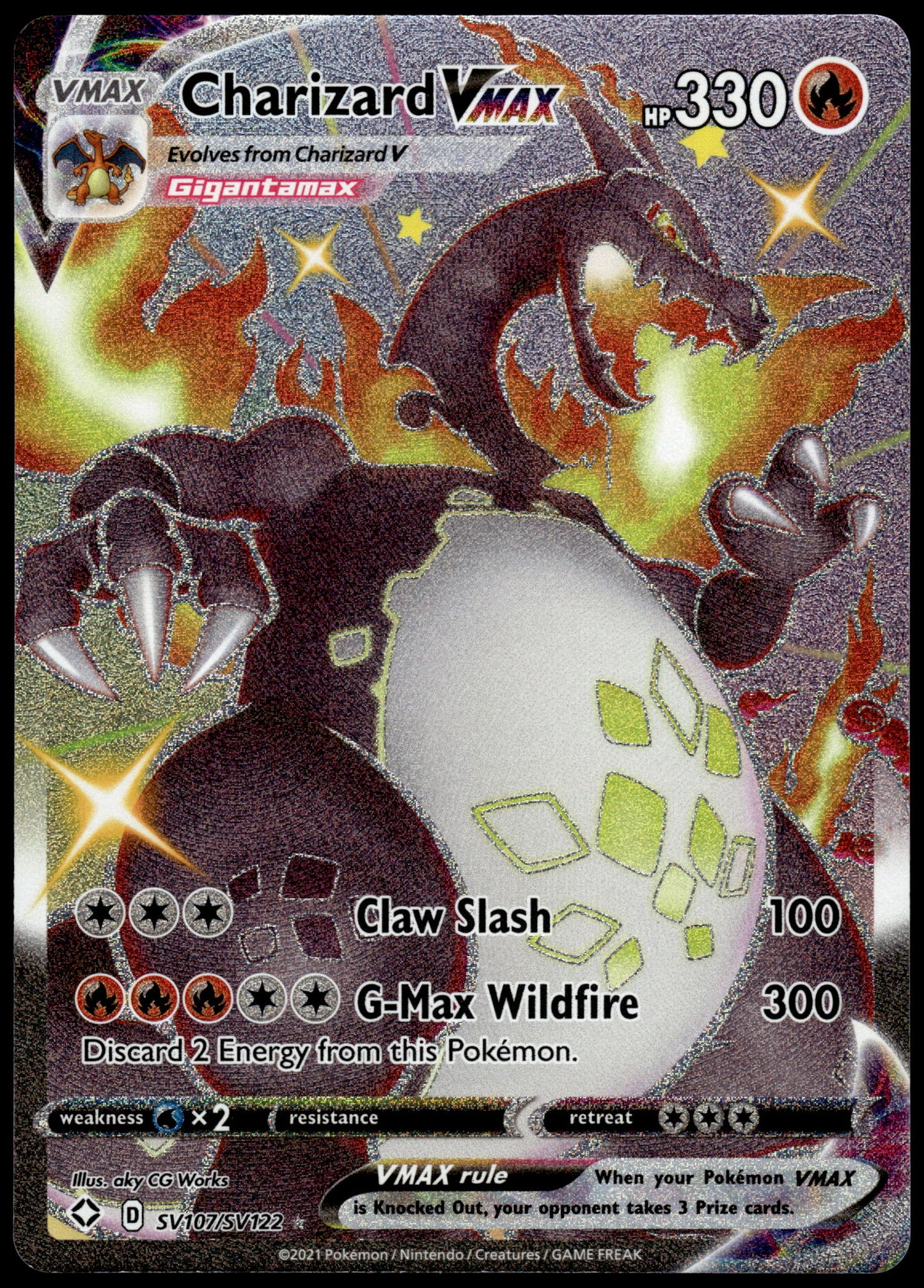 Charizard VMAX SV107/SV122 SWSH Shining Fates Pokemon [NM] (1)