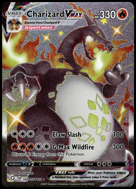 Charizard VMAX SV107/SV122 SWSH Shining Fates Pokemon [NM] (1)