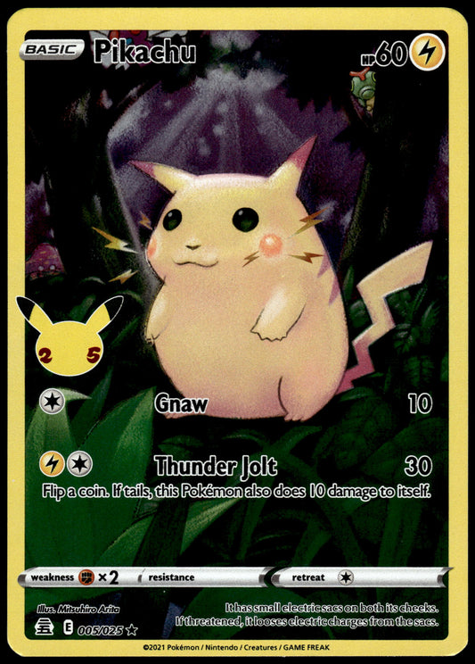 Pikachu Holo 005/025 SWSH Celebrations Pokemon [NM] (1)