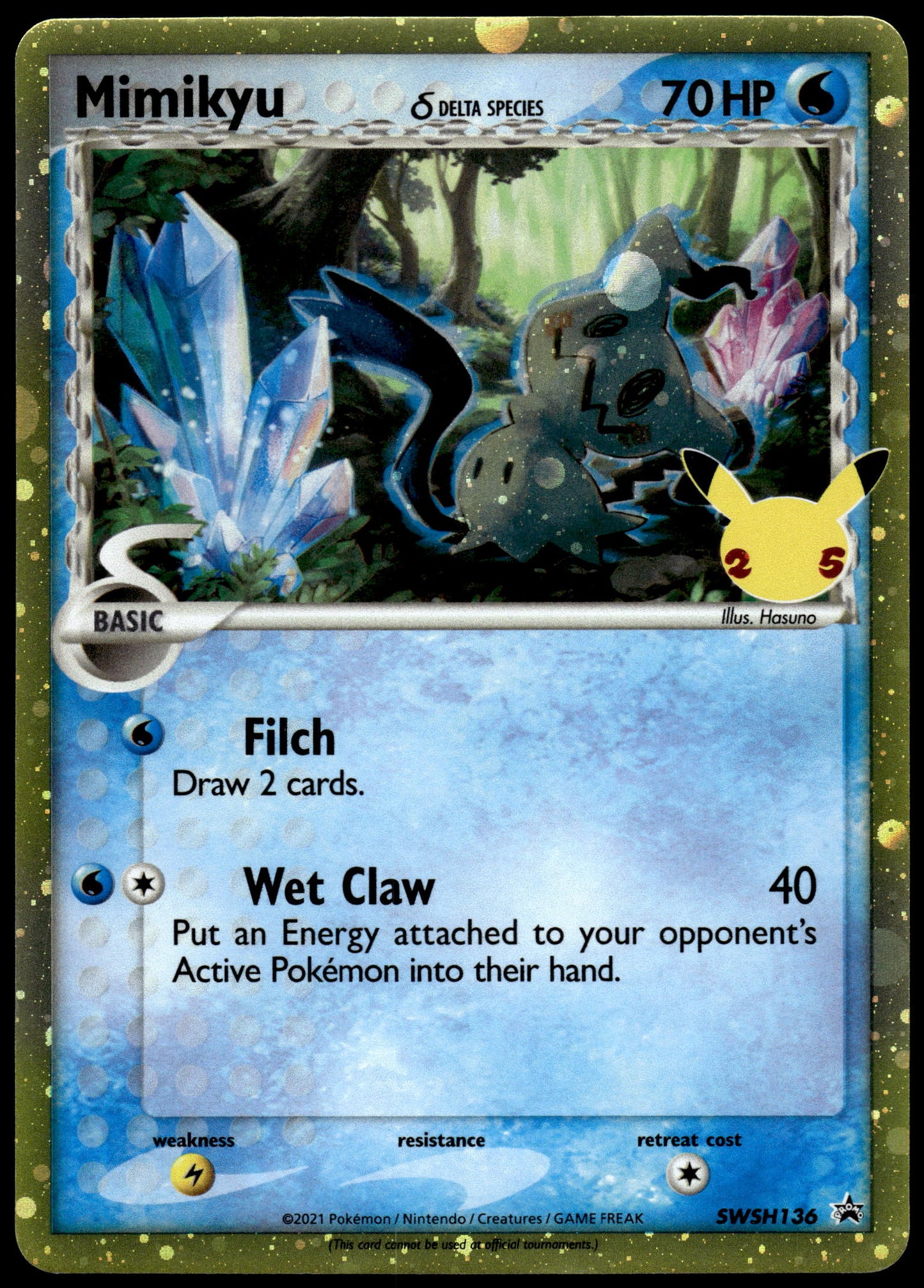 Mimikyu Delta Species Holo SWSH136 Celebrations Promo Pokemon [PL] (1)