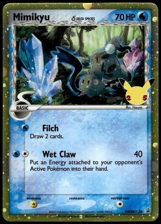 Mimikyu Delta Species Holo SWSH136 Celebrations Promo Pokemon [PL] (1)